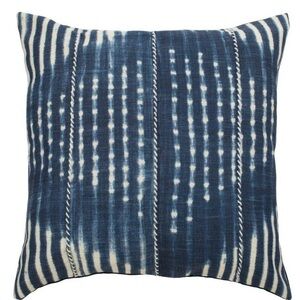 Pottery Barn Ikat Shibori Pillow Covers with Embroidery (set of 2) 24x24